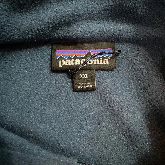 Patagonia Microdini Half Zip Pullover Fleece Jacket Blue Men's Size‎ XXL Outdoor